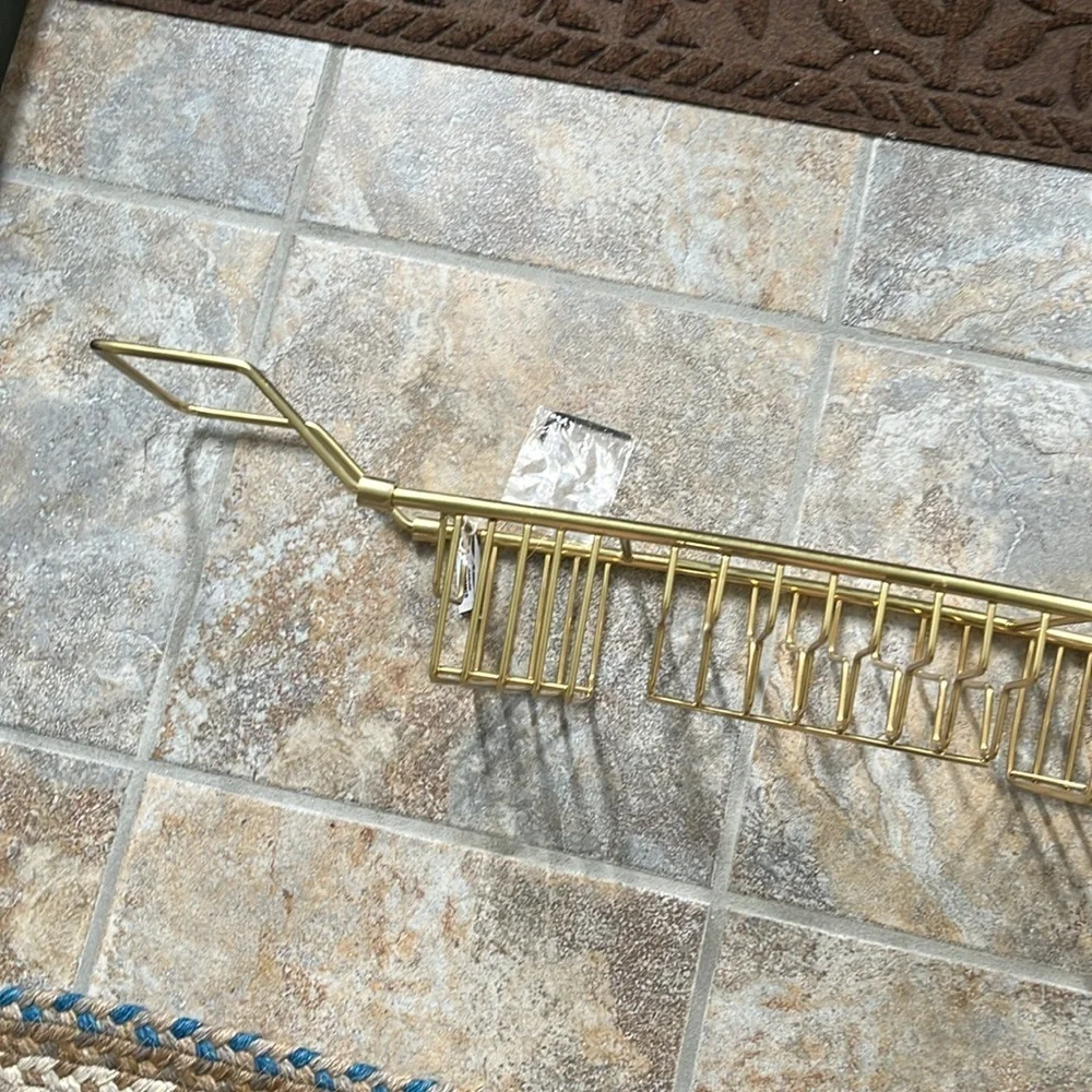 Anthropologie Gold Bathtub Caddy NWT